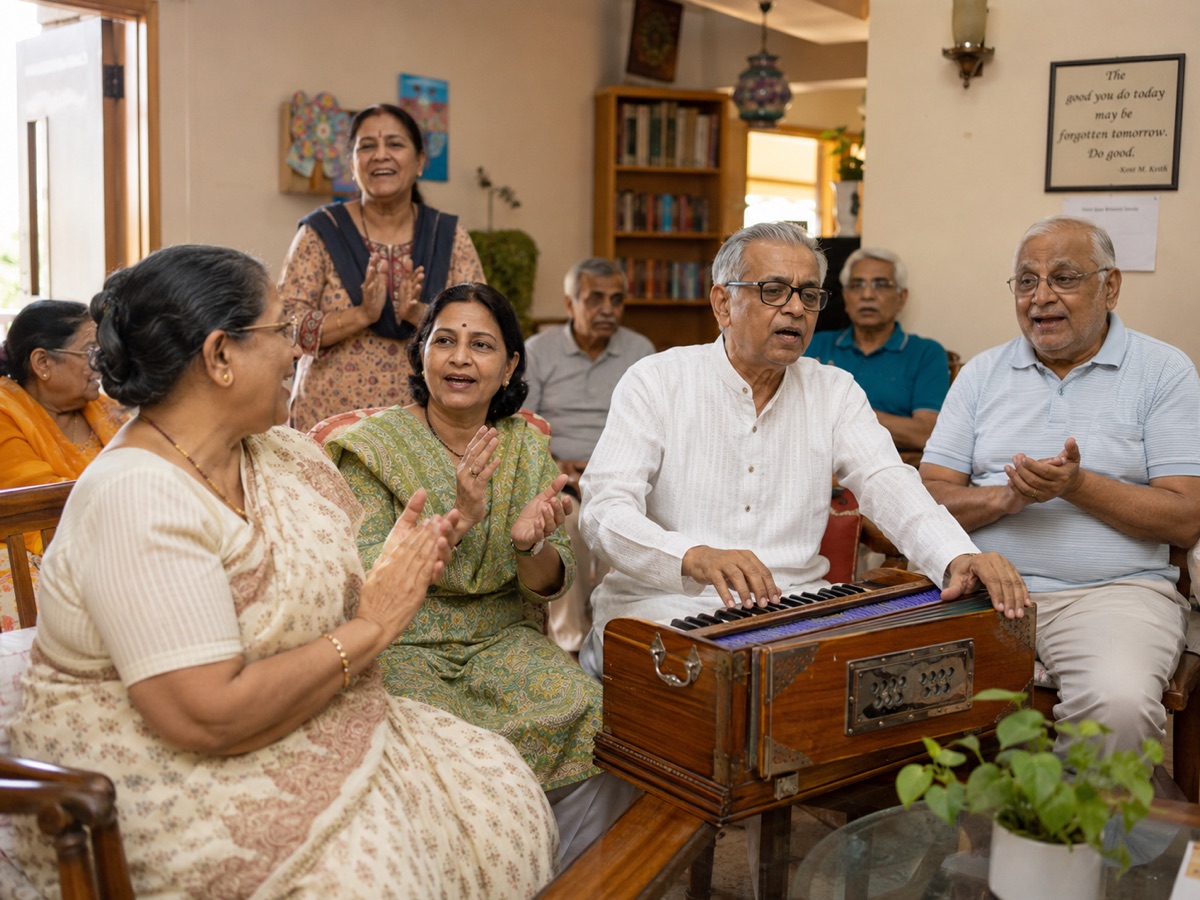 Music hour at the senior residence
